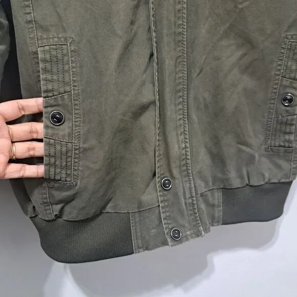 Outdoor Jacket Gorpcore Retro Utility Military Casual Jacket Olive Green Large - Picture 16 of 17